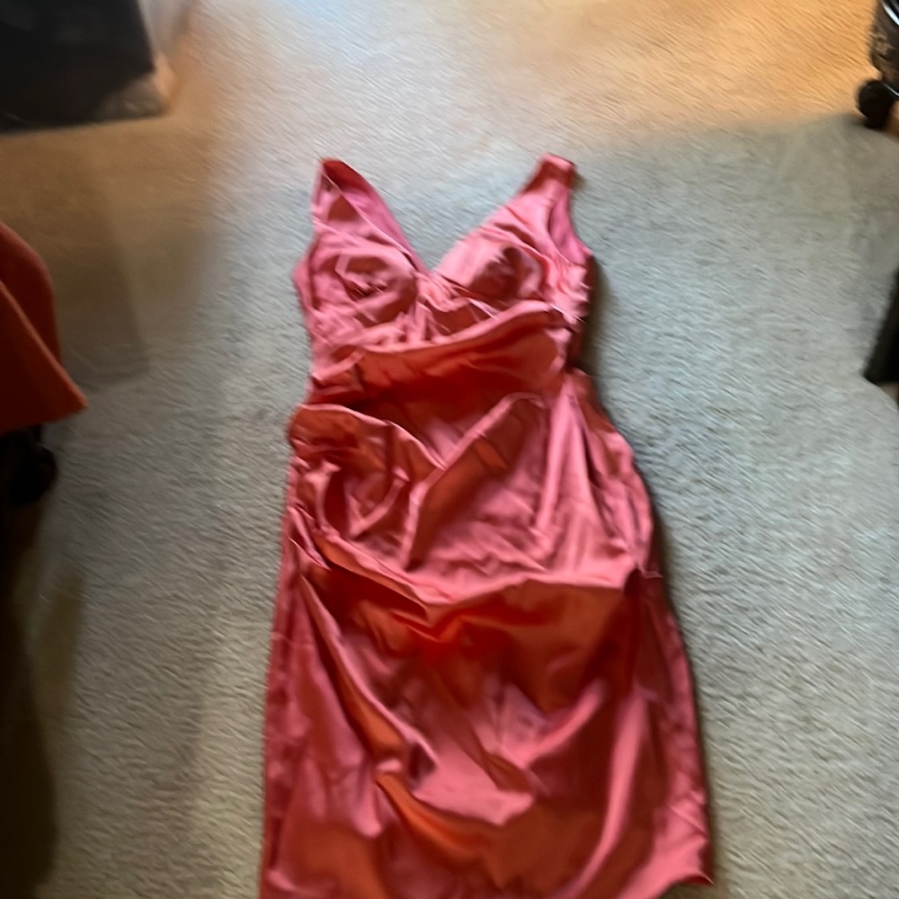 Pink cache prom dress